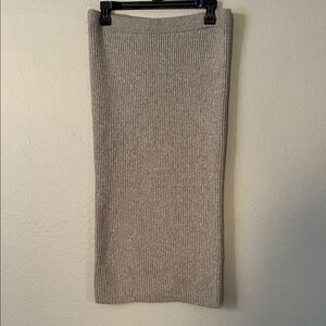 NWT Edited by Remi Bader Ribbed Sweater Skirt in Oatmeal in Size M